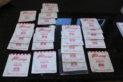 Vintage GHS Guitar Strings Lot of 21 Electric Dynamite Alloy Boomers