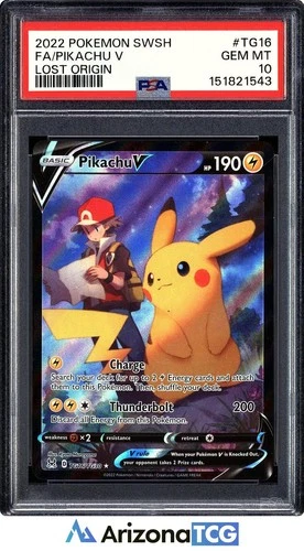Pokemon 2022 Pikachu V TG16/TG30 Full Art Lost Origin GEM MINT PSA 10