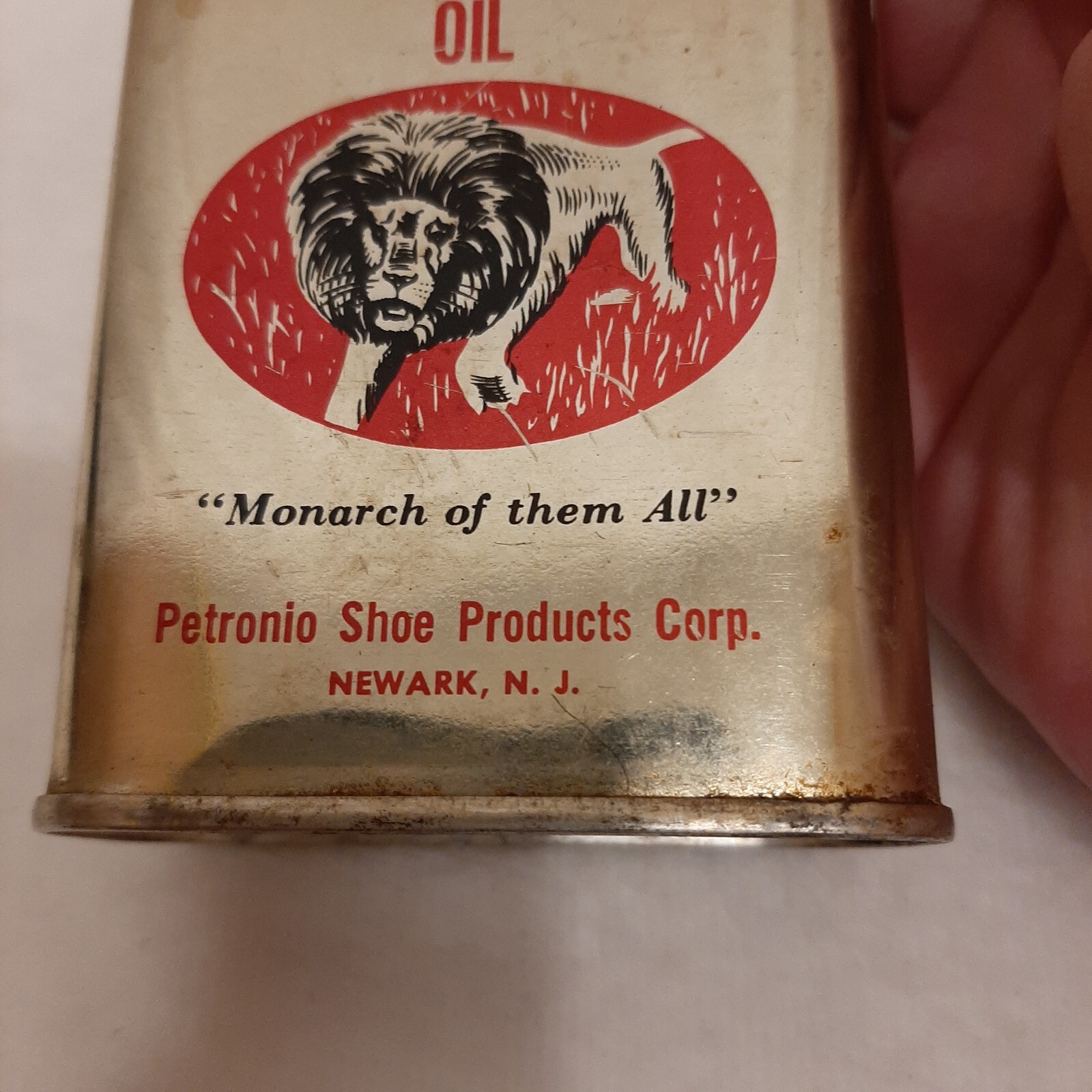 Master Prime Neatsfoot Compound Oil Tin Can With Product Petronio Shoe VTG Prop