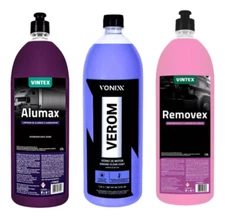 REMOVEX Degreasing Cleaner 1.5L+ALUMAX Acid Cleaner 1.5L+VEROM Protection 1,5L