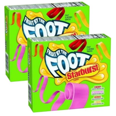 Fruit by the Foot STARBURST Cherry Straw Orange Lemon 4.5oz 6 Rolls 2Pk 