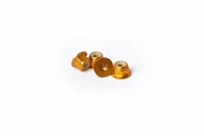 Koswork Kyosho M4 Aluminum Flanged Nylon Lock Nuts Gold (4) Mid/Tu KOS04309