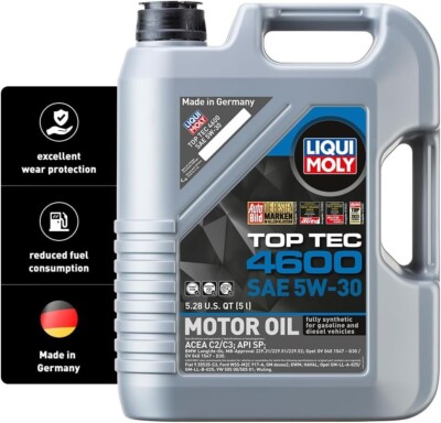 New Liqui Moly Top Tec 4600 German Engine Oil - 5W-30 Synthetic (5 Liters) 20448