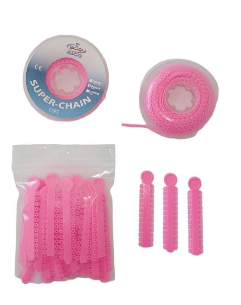 Elastic Ligature Modules & Power Chain Short Salmon Dentaico