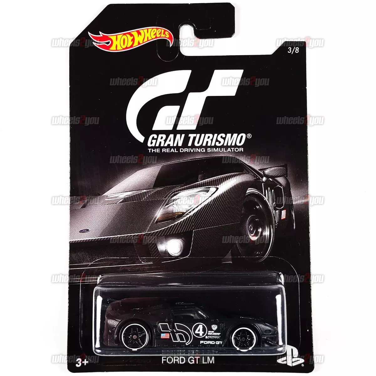 FORD GT LM #3 black - Gran Turismo Black Card - Hot Wheels 1:64 HW Mattel  DJL15