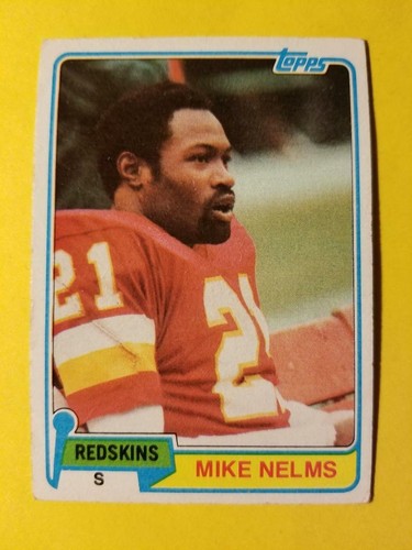 VINTAGE MIKE NELMS #407 WASHINGTON REDSKINS - BAYLOR BEARS - 1981 TOPPS ...