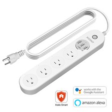 XODO WiFi Smart Power Strip 4 Outlet 3 USB Charging Ports Surge Protector, Alexa
