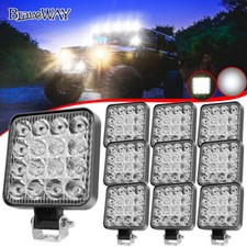 10x 4inch Square Led Work Lights Flood Spot Pods Lamp Offroad Fog Driving Truck