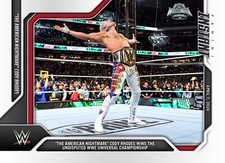 2024 PANINI INSTANT WWE #19 CODY RHODES - WINS UNDISPUTED UNIVESAL CHAMPIONSHIP