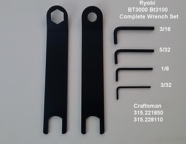 Wrench Set Complete Ryobi Table Saw Bt3000 Bt3100 Free Shipping Read Description