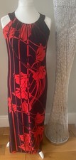 SALE Wallis Women's Navy & Red Maxi Floral Dress - Size 8 - New No Tags-Only One