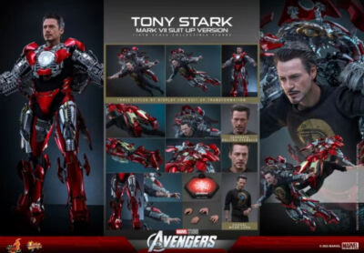 ホットトイズ 1/6 アイアンマン マーク7 スーツアップ版 MMS718 New Hot Toys MMS718 Avengers Tony Stark Mark 7 Suit Up Ver. Normal