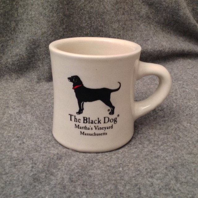 Mug The Black Dog Martha's Vineyard Labrador Restaurant Ware Diner E26