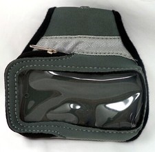 Gray Arm Band Phone Carrier w/Zippered Pocket: Jogging, Walking, Biking