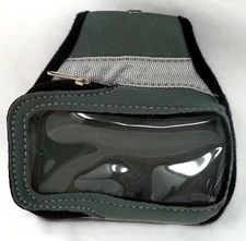 Gray Arm Band Phone Carrier w/Zippered Pocket:  Jogging, Walking, Biking