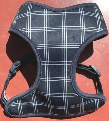 New Bond Soft Reversible Dog Harness S Blue White Floral