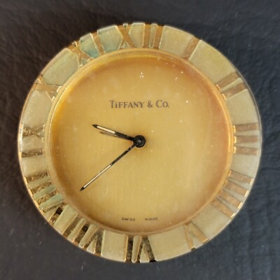 時計 Tiffany & Co. / Atlas travel clock TIFFANY& CO SMALL ATLAS BRASS DESK OR TRAVEL ALARM CLOCK