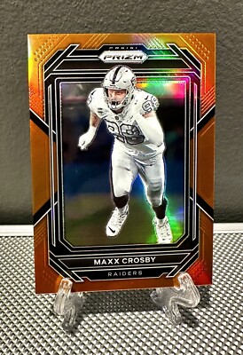 2022 Prizm MAXX CROSBY #/249 SP Orange Prizm Base Parallel Las Vegas Raiders