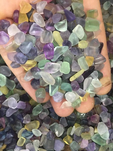 2.2LB Natural fluortie gravel Quartz crystal Reiki healing gift - Picture 2 of 11