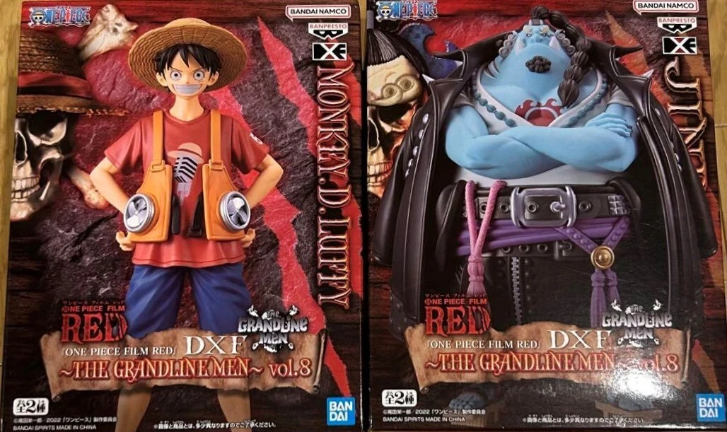 One Piece FILM RED Jimbei Monkey D Luffy Figure DXF THE GRANDLINE MEN vol.8 New