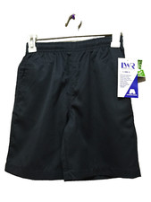 BNWT Boys Sz 14Y LW Reid Brand Navy Blue Gaberdine Elastic Waist School Shorts