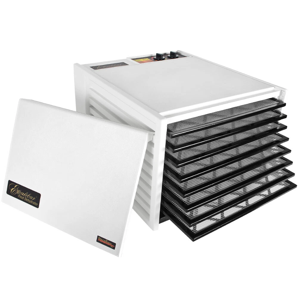 NEW Excalibur 3926TW 600W WHITE 9 Tray Dehydrator with Timer - 1YRWARNTY  CHIPPED