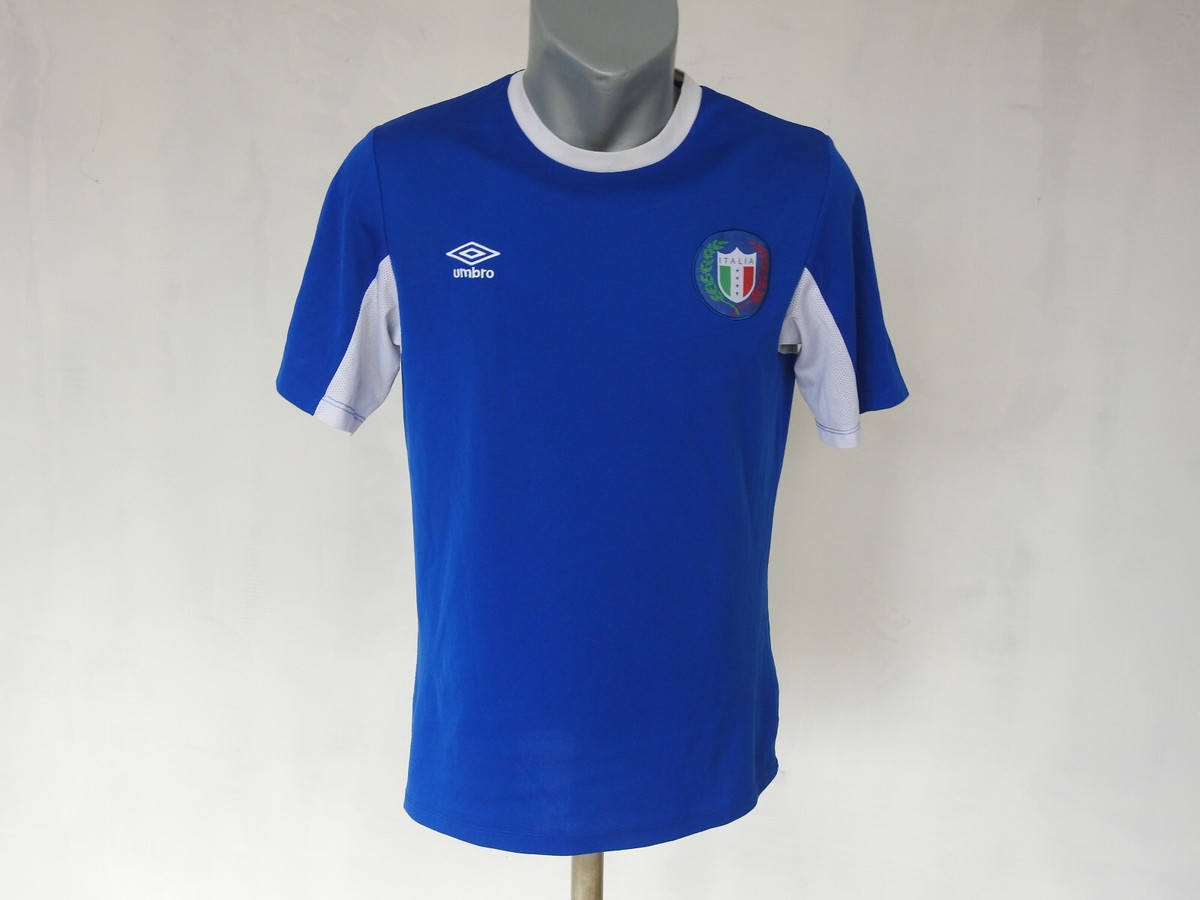 Italy Football Training Jersey Umbro Blue Shirt Size S Italia