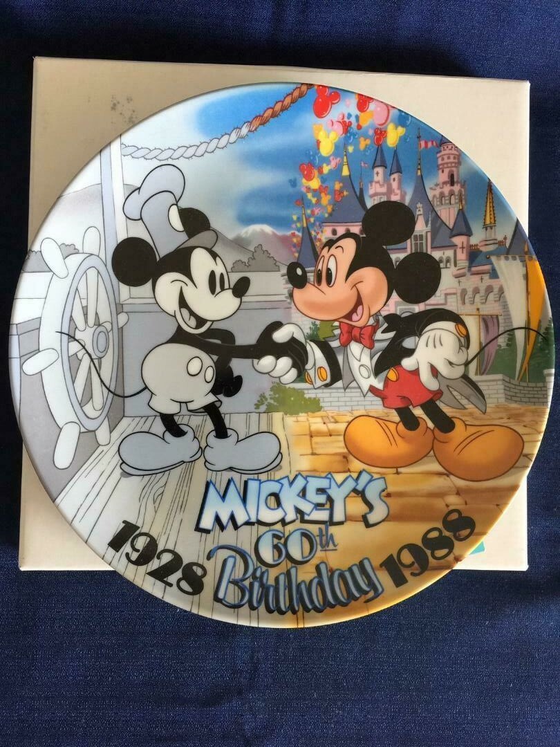 Disney Commemorative Mickey's 60th Birthday Plate, 1928-1988