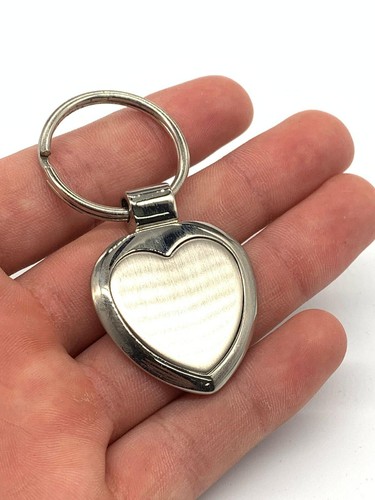 Fine keychain Women cute love heart customizable engravable keyring polished - Picture 2 of 4