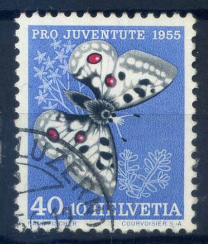 Schweiz 1955 Mi. 622 gebraucht 100% 40 C, Schmetterlinge, Pro Juventute