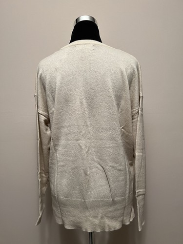 NWT Tahari 100% Cashmere Crew neck Beige Sweater sz L - Picture 4 of 7