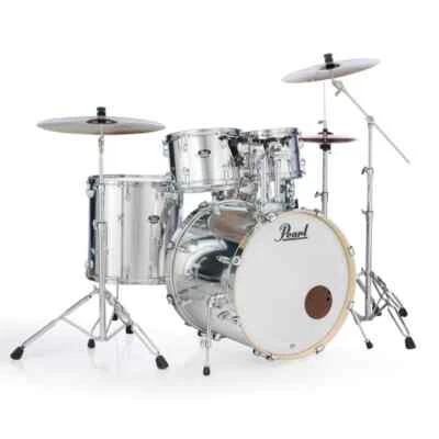 Pearl Export 5pc Drum Set w/Stands & FREE Sabian Cymbals Mirror Chrome