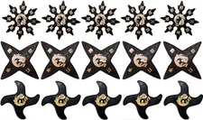 Ninja Martial Arts Rubber Foam Throwing Stars Practice Shuriken Star Set of 15 