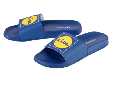 LIDL - Lidlletten - Badeschlappen - Pantoletten - Badelatschen - LIVERGY - Blau