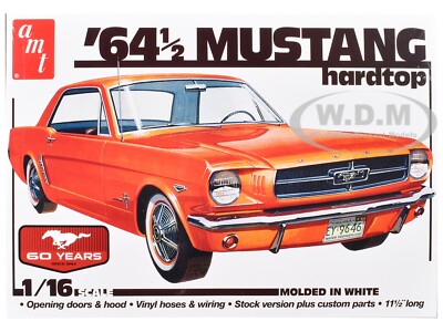 SKILL 3 MODEL KIT 1964 1/2 FORD MUSTANG 60TH ANNIVERSARY 1/16 BY AMT AMT1461