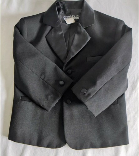 Tuxedo Jacket Pants Set Wedding Party Toddler Boys Sz 3 Ring Bearer