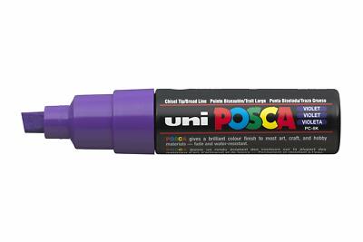 UNI POSCA PC-8K 8mm Broad Chisel Tip Paint Marker Pen - Violet