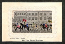 Lady Godiva Procession Woven In Silk By T. Stevens Postcard