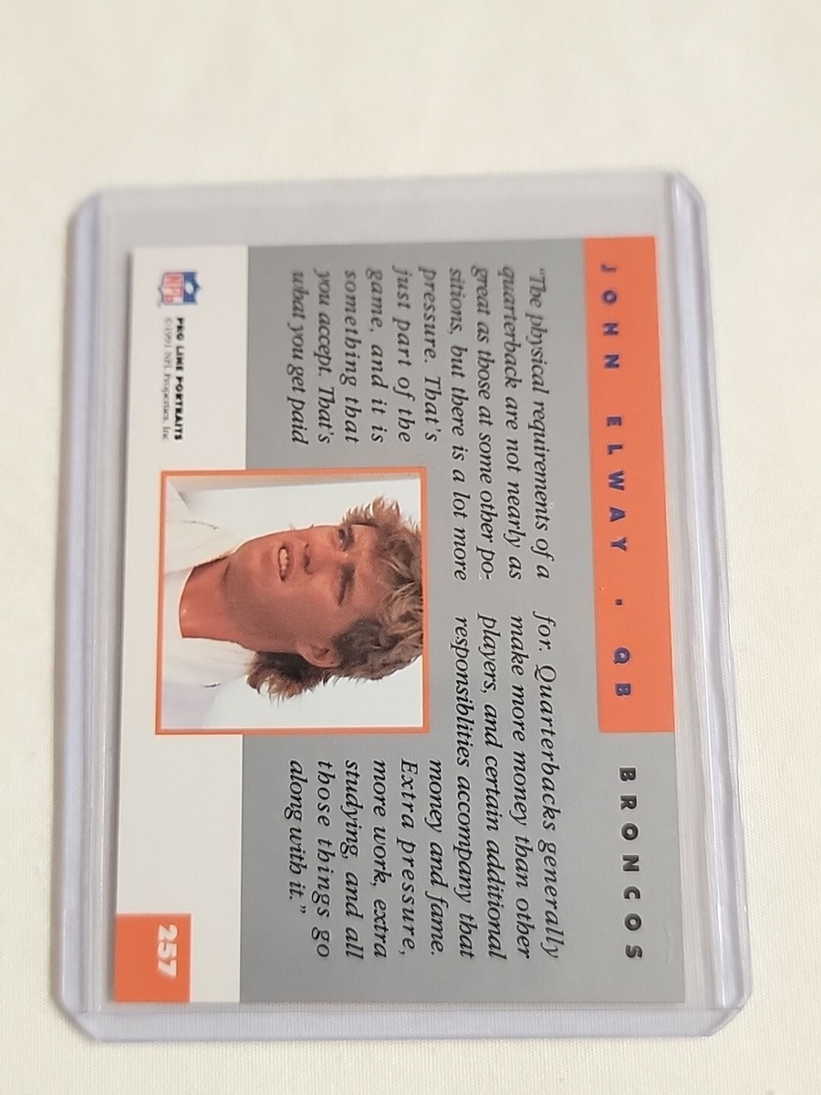 NFL Proline Portraits 1991 John Elway Denver Broncos #257 Football