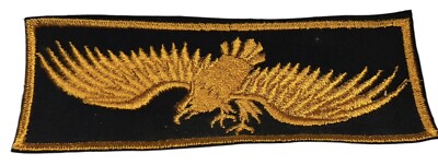Gold Eagle Patch Golden Eagle Patch 6” X 2” Excellent Condition Embroidered Gold & Black ...