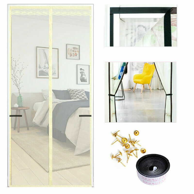 Magnet Fliegengitter Tür - Anpassbar Von 60-72cm Breite, 206-212cm Höhe