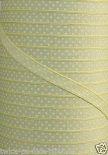 5 yards 3/8" OFFRAY BABY MAIZE LIGHT YELLOW SWISS POLKA DOT GROSGRAIN