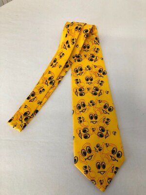 Neue Seidenkrawatte Smiley Michelin Gelb (CRAV014)