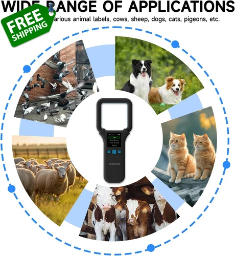 2.4G Bluethooth Pet Dog Cat Microchip Scanner Handheld Animal RFID Chip Reader - Picture 9 of 9