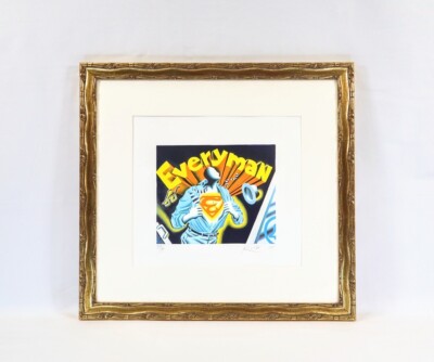 Mark Kostabi ''Every Man'' Siebdruck signiert gerahmt ED99 1991
