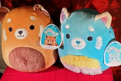 Squishmallows 8'' Seth The Red Panda & Vanessa The Blue Panda - KellyToys Plush 
