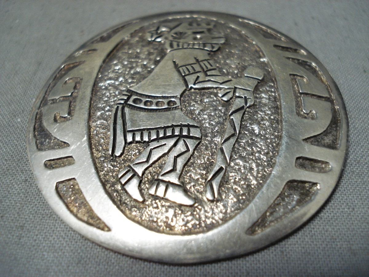 Phenomenal John Smith Vintage Native American Navajo Sterling Silver Kachina Pin Phenomenal John Smith Vintage Native American Navajo Sterling Silver Kachina Pin