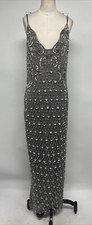 ASOS DESIGN embellished cami midaxi dress with jeweled detail in gray Size 12