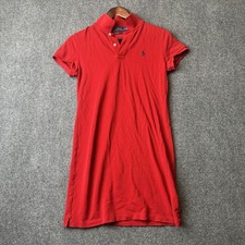 Polo Ralph Lauren Dress Womens XS Red The Mesh Mini Polo Shirt Casual Knit Chic