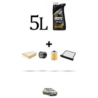 Hoffcar Servicekit 4 Filter Und 5L ÖL FüR Renault Megane II 1.9 DCI 96KW Dal